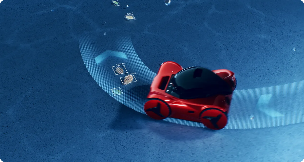 Dual cleaning modes with full coverage and AI Target Mode on M1-AI pool cleaner