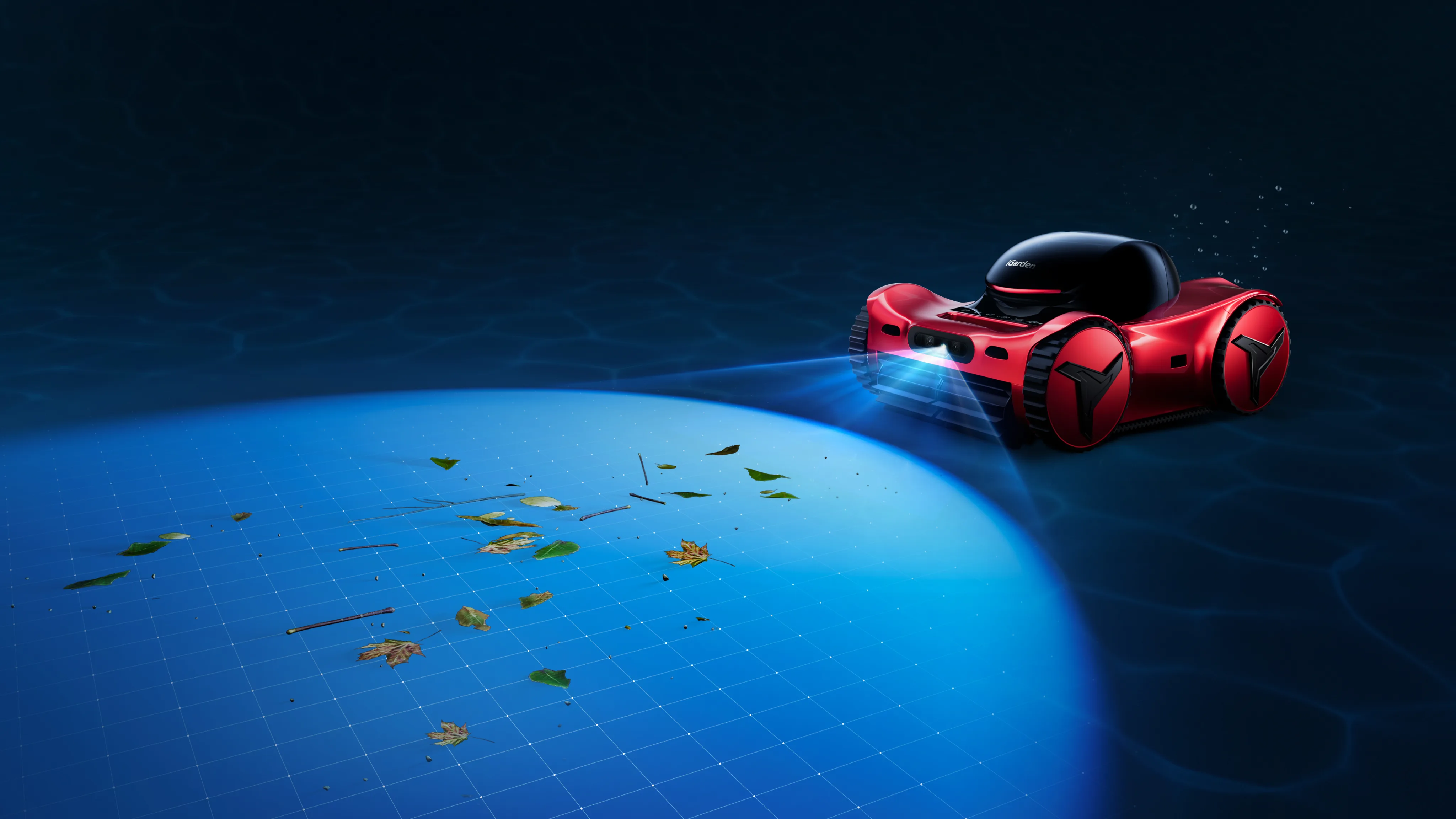 M1-AI robotic pool cleaner delivering 20-minute AI quick clean