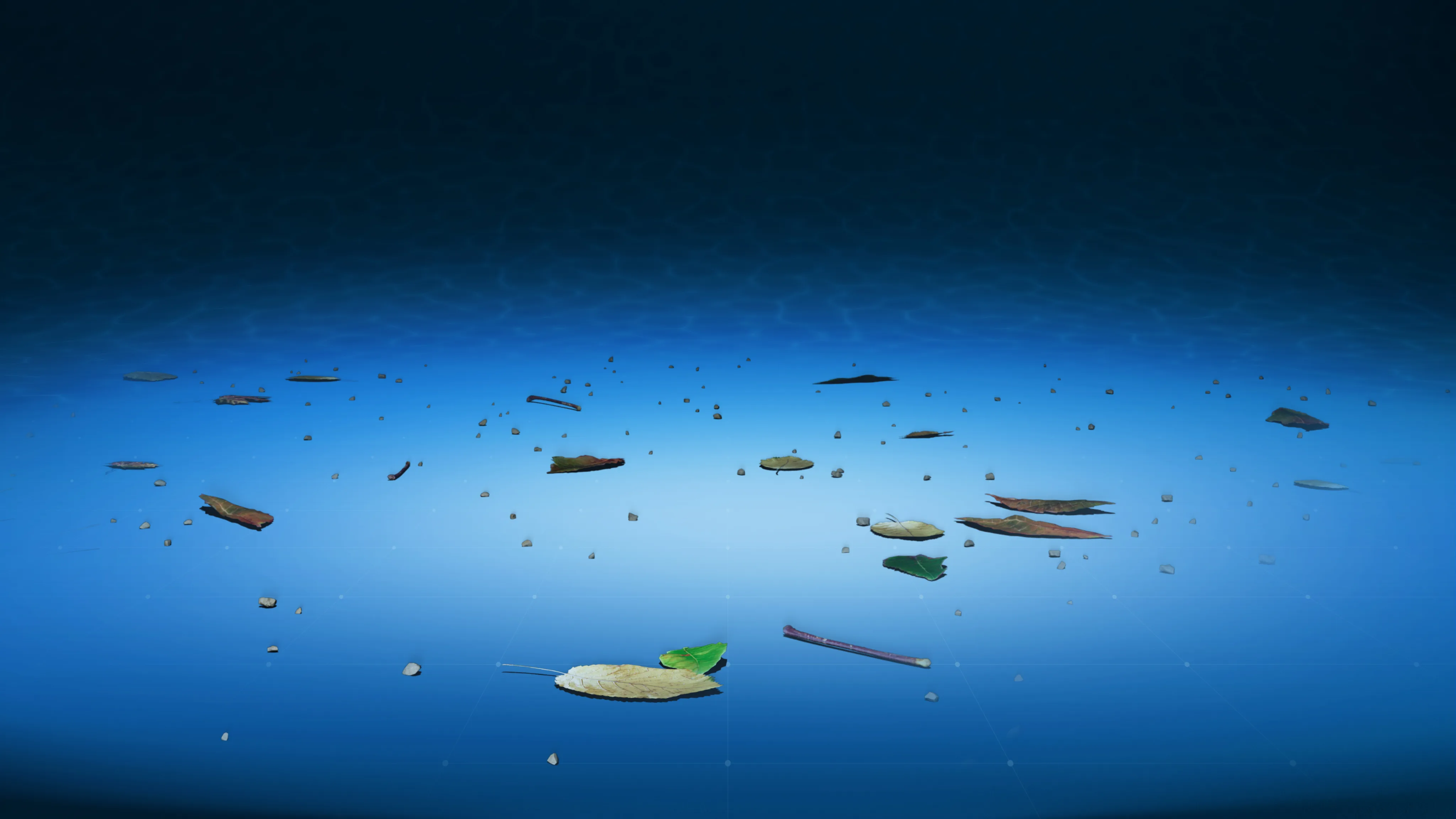 M1-AI pool cleaning robot using built-in lighting to detect debris underwater