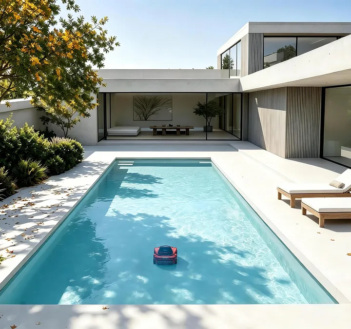 M1-AI pool cleaning robot offering 30 days of cleaning without recharging